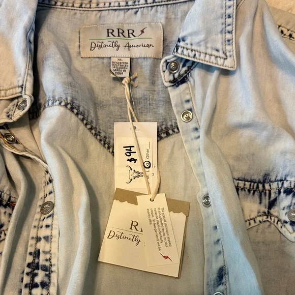 RRR Light Blue Denim Shirt - Picture 2 of 4